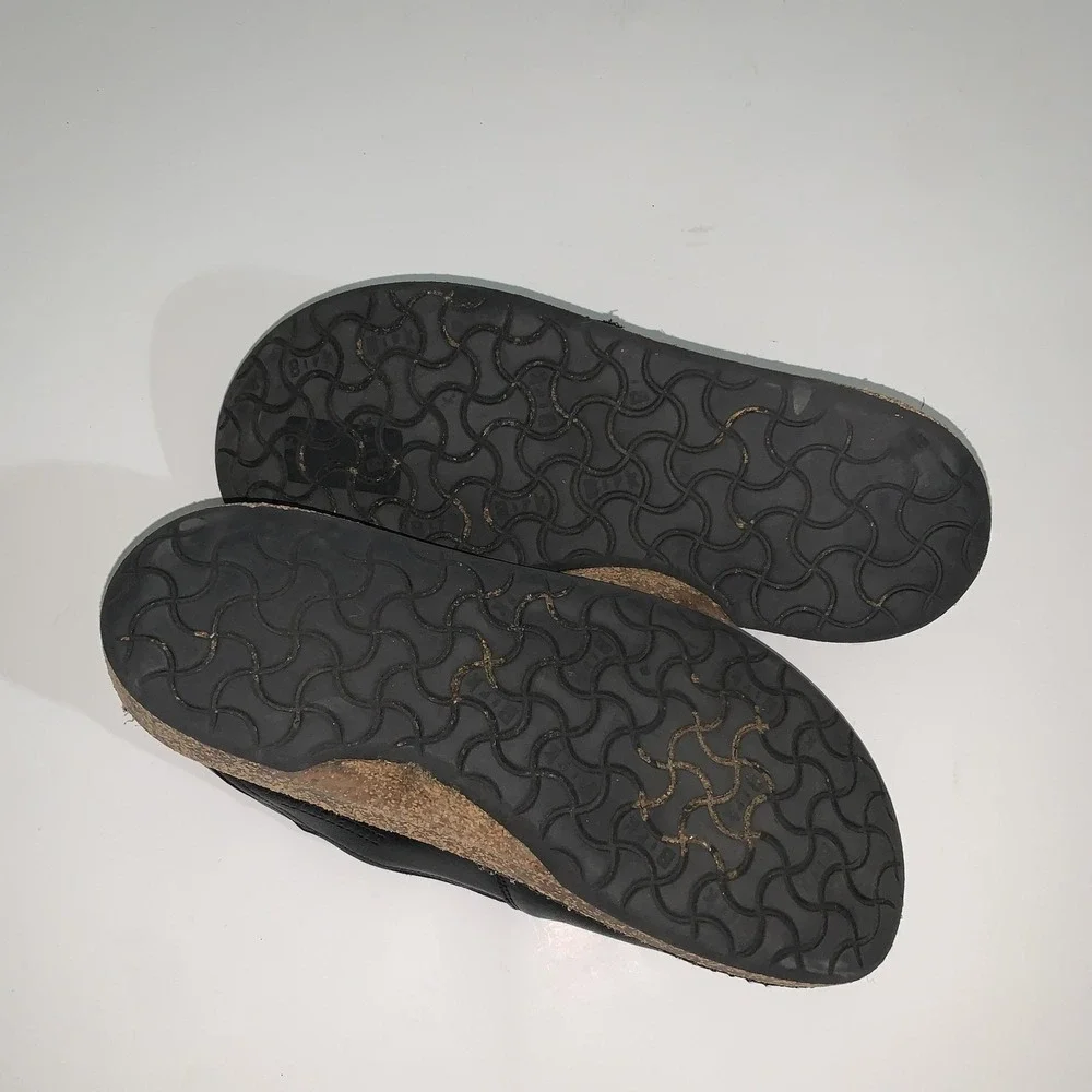 Birkenstock Shoes Mens Size 10 Black Leather Slip On Clog Comfort  EU 43